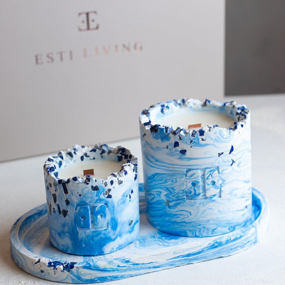 Colección "SPICY Blue" con Cristales - Set Velas