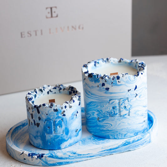 Colección "SPICY Blue" con Cristales - Set Velas
