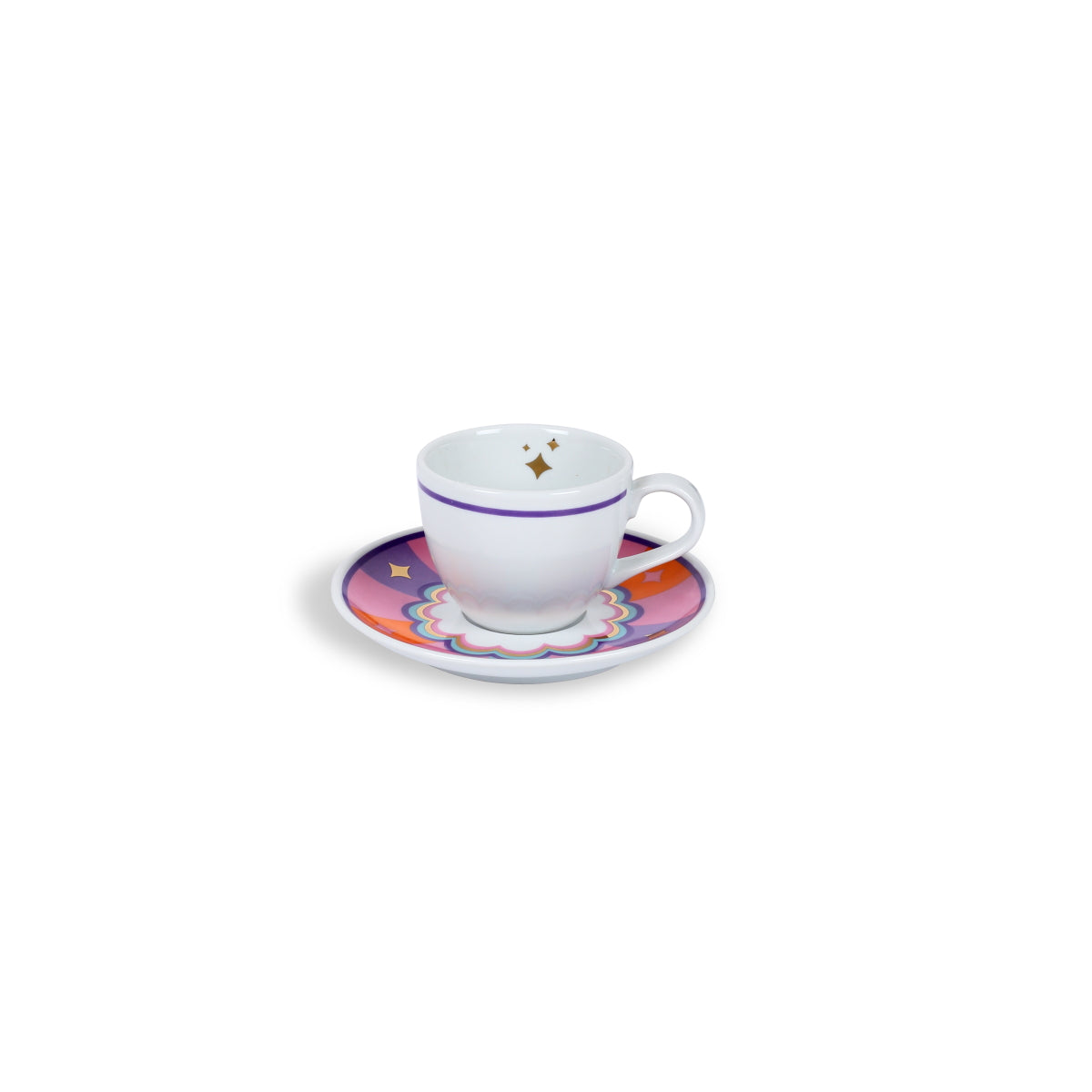 Taza Café Turco Circus - Cerámica Colorida Divertida