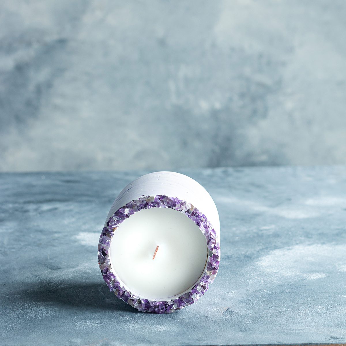 Vela "Lavender" con Cristales - Pequeña 150g