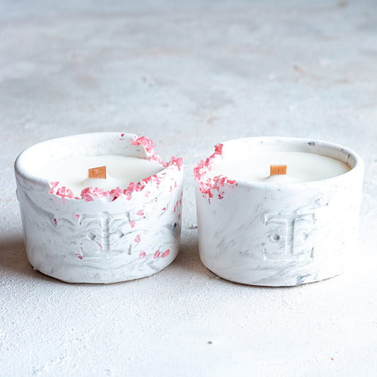 Colección "SILVER Glow" Midi - Set 2 Velas Plateadas
