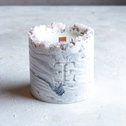 "SILVER Glow" Candle with Crystals - Large 300g