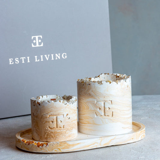 Colección Exclusiva de Velas Premium Fresh Bloom con Piedras Citrino