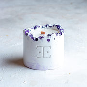 Vela "Lavender" con Cristales - Pequeña 150g