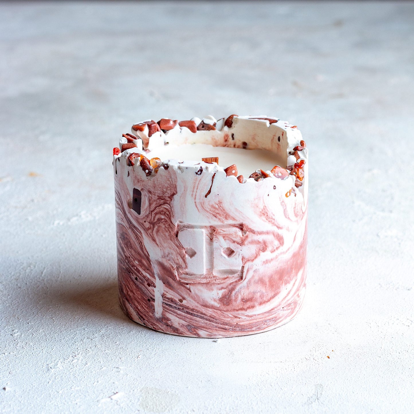 Set de Lujo Velas Premium Copper Charm con Piedras Naturales