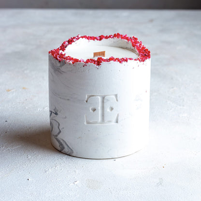 Exclusive SIMPLY Red Candle with Stone - Premium Edition (300g)