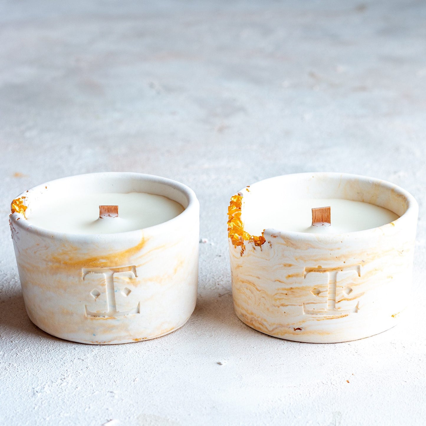 Colección "Fresh Bloom" Midi - Set 2 Velas Florales