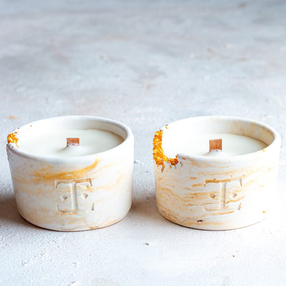 Colección "Fresh Bloom" Midi - Set 2 Velas Florales