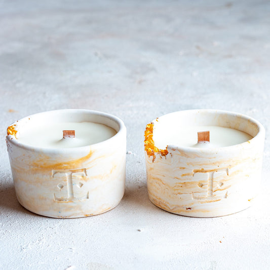 Colección "Fresh Bloom" Midi - Set 2 Velas Florales