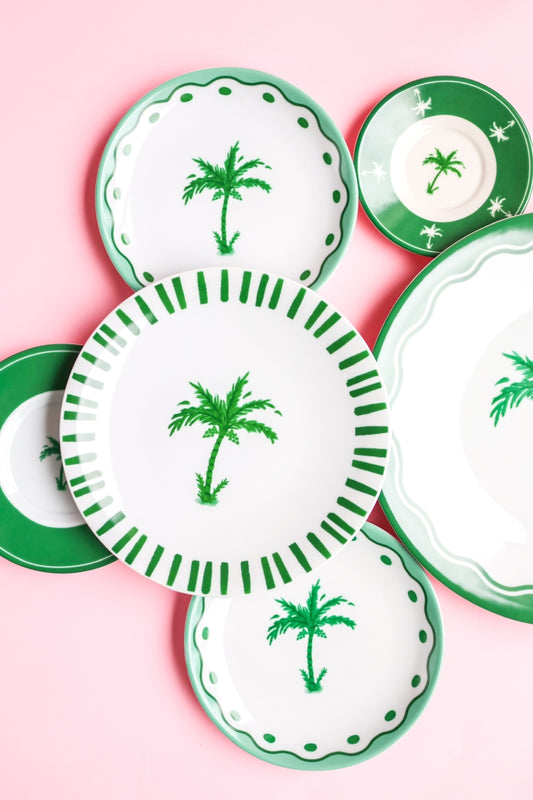 Bowl Palm Fern&Co x Anthropologie - Cerámica Mediterránea Colaboración Exclusiva