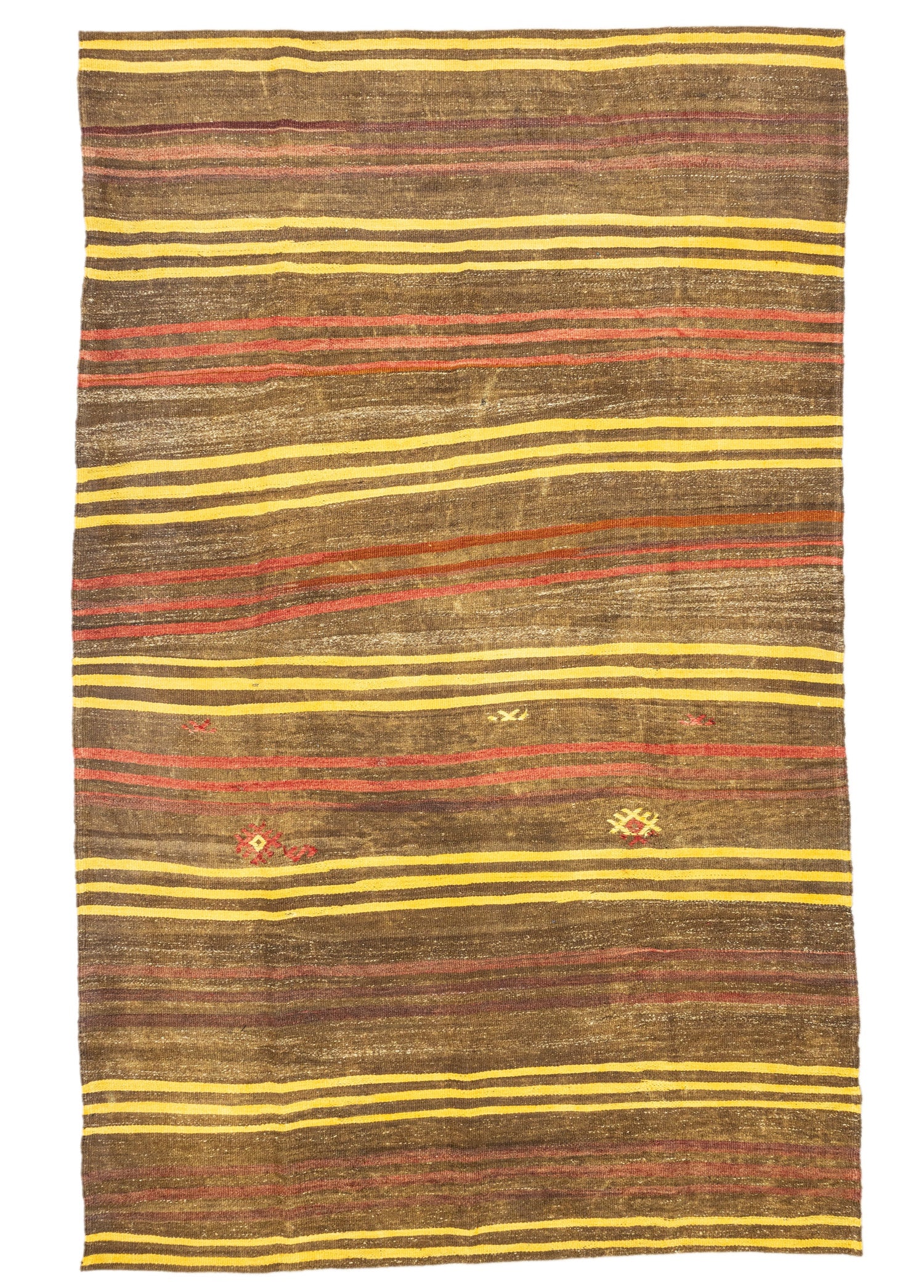 Hara Handwoven Striped Kilim Artesanal Natural Wool&Goat Hair 214x338cm – Origen Sostenible