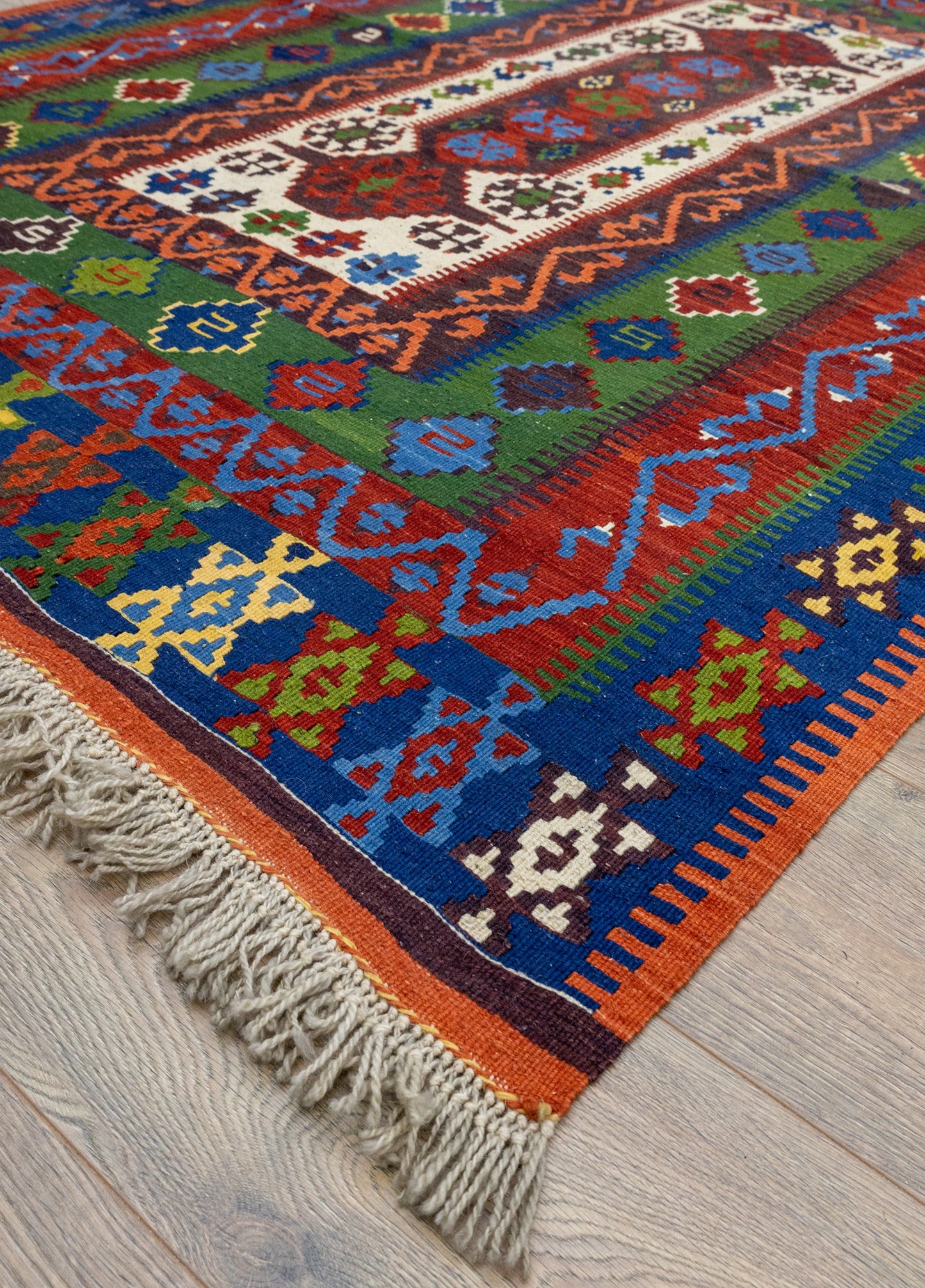 Alfombra Abçar Vintage Rural - Tejido a Mano Lana Natural 141x184cm