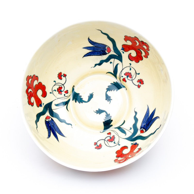 Exclusive Ottoman Garden Tile Bowl with Yellow Slip