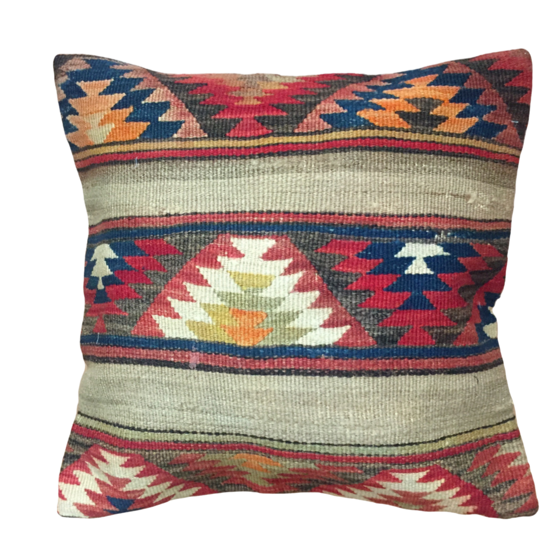 Cojín Kilim Vintage 50x50 - Formato Clásico Auténtico