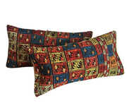 Dúo Kilim Bohemio - Conjunto Vintage Lumbar