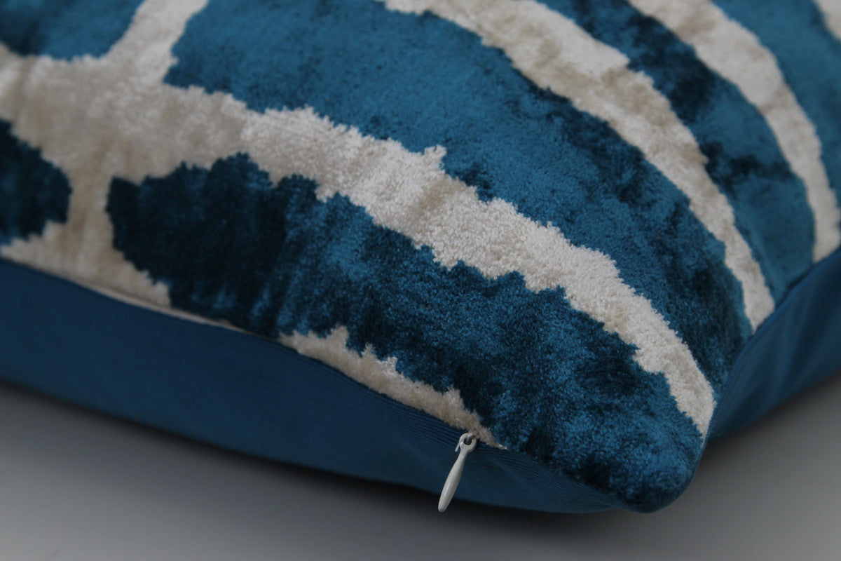 Silk Velvet Cushion Cover – Ikat Tradition