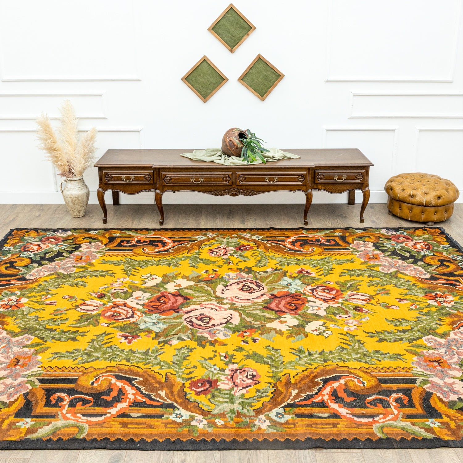 Sara Traditional Karabagh Rug Artesanal Natural Wool 233x356cm – Origen Sostenible