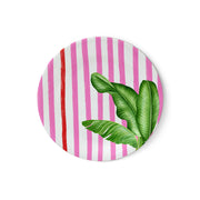 Plato Principal Miami Pink Beach - Acuarela Tropical Vibrante