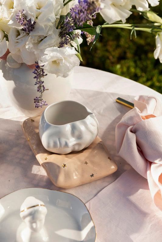 Sleeping Beauty Cup & Salmon Pillow Porcelain Set