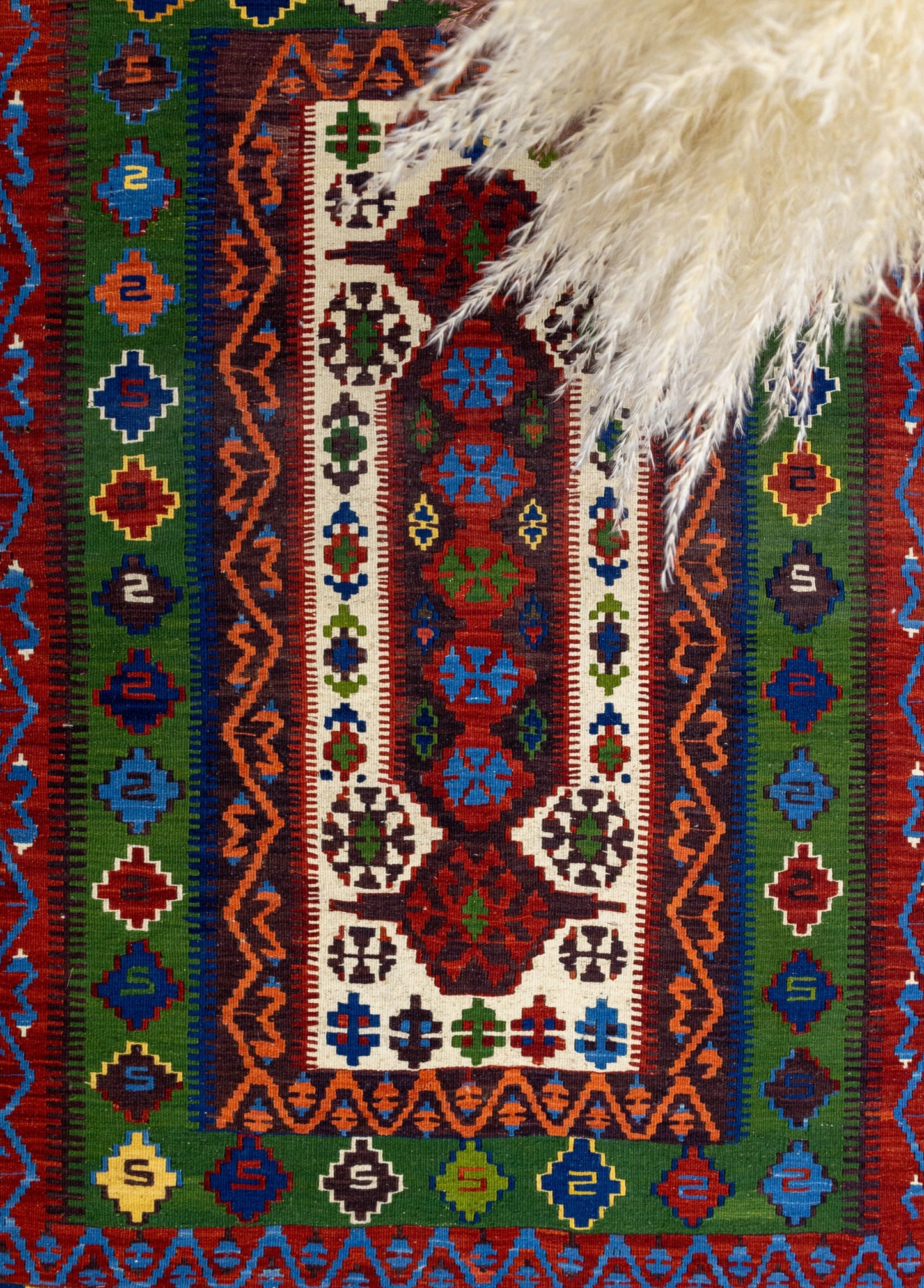 Alfombra Abçar Vintage Rural - Tejido a Mano Lana Natural 141x184cm