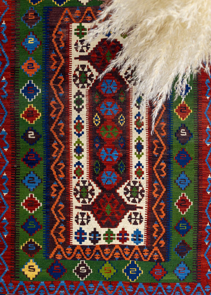 Alfombra Abçar Vintage Rural - Tejido a Mano Lana Natural 141x184cm