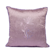 Kutnu Lilac Embroidered Cushion Cover - Imperial Delicacy Woven in Sublime Refinement