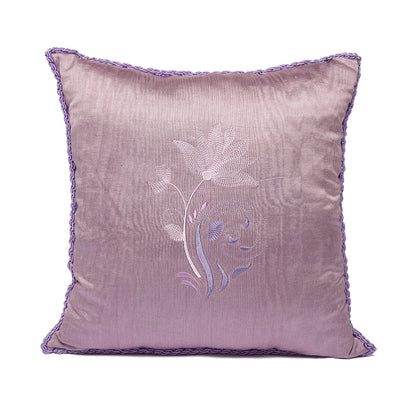 Funda de Cojín Kutnu Lila Bordado - Delicadeza Imperial Tejida en Refinamiento Sublime