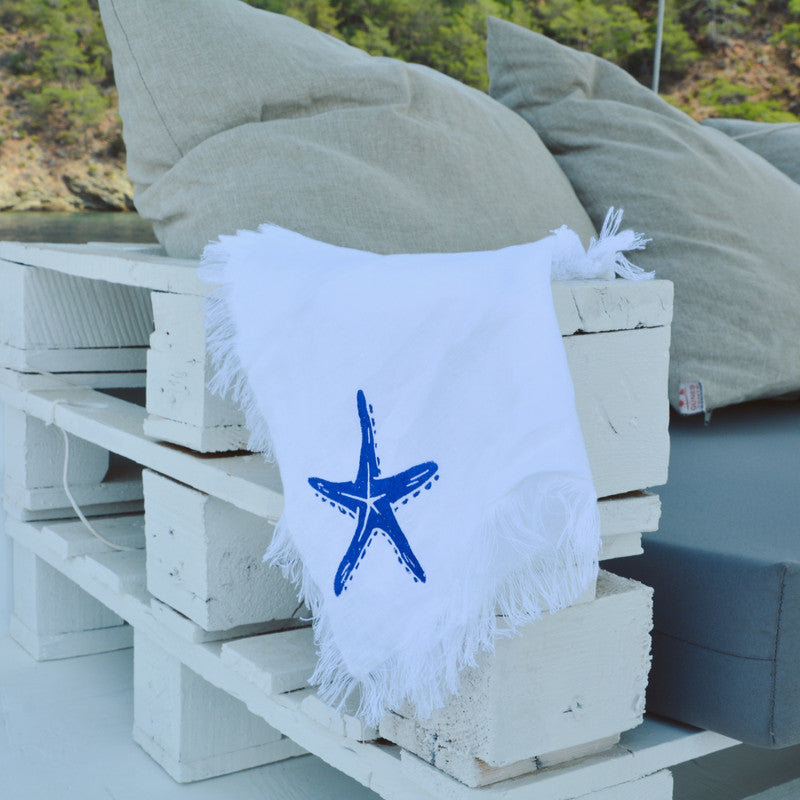 Set de 6 Servilletas Marin de Lino Exclusivo - Tesoros del Mar