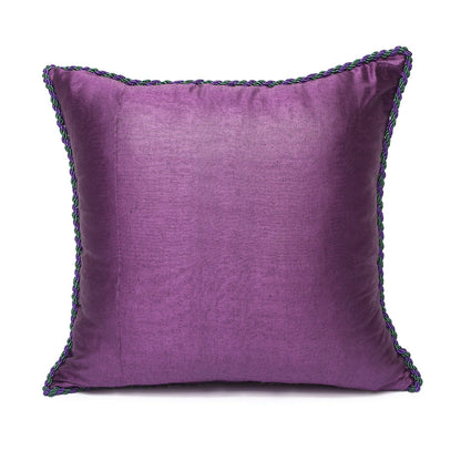 Kutnu Purple Green Cushion Cover - Byzantine Contrast Woven in Imperial Chromatic Boldness