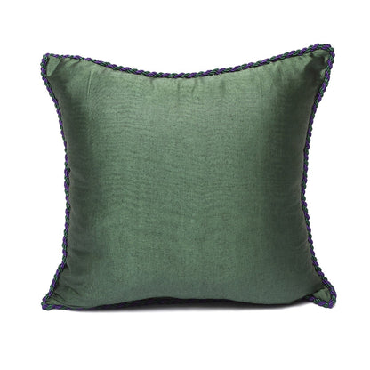 Kutnu Purple and Green Striped Cushion Cover - Geometry That Works