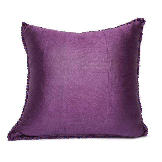 Funda de Cojín Kutnu Morado Claro - Campos de Lavanda Tejidos en Gradación Celestial