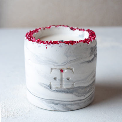 Exclusive SIMPLY Red Candle with Stone - Premium Edition (300g)