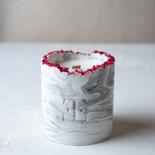 Vela "SIMPLY Red" con Cristales - Pequeña 150g
