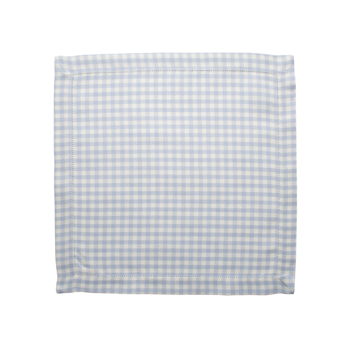 Sole Collection – Set 4 Servilletas Azul y Blanco - Lino Suave 40 x 40 cm