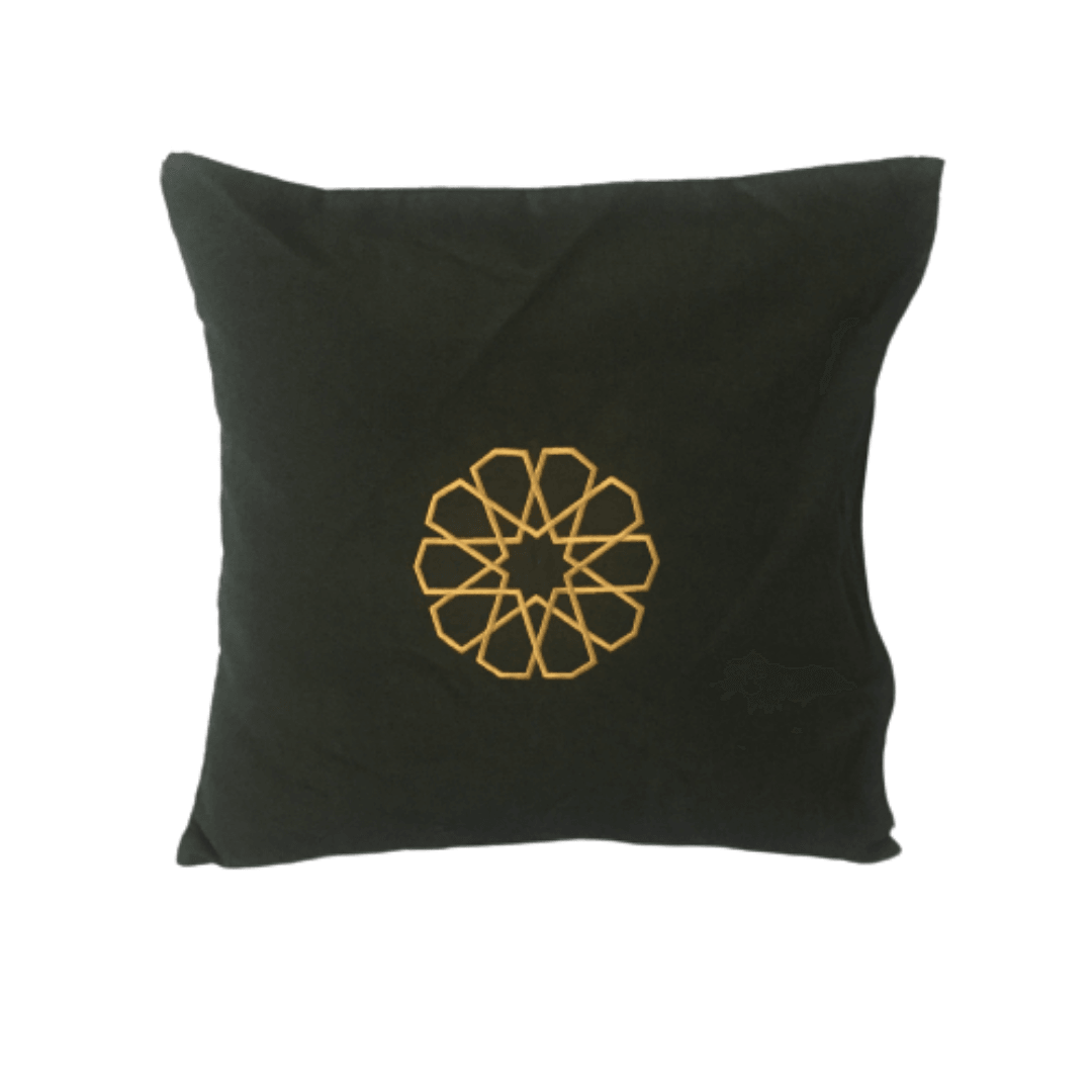 Dark green silk pillowcase