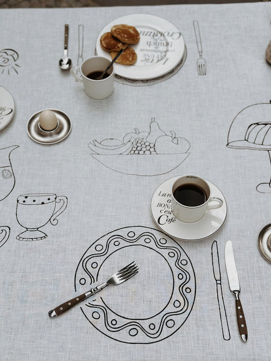 Tablecloth Table Setting Brunch