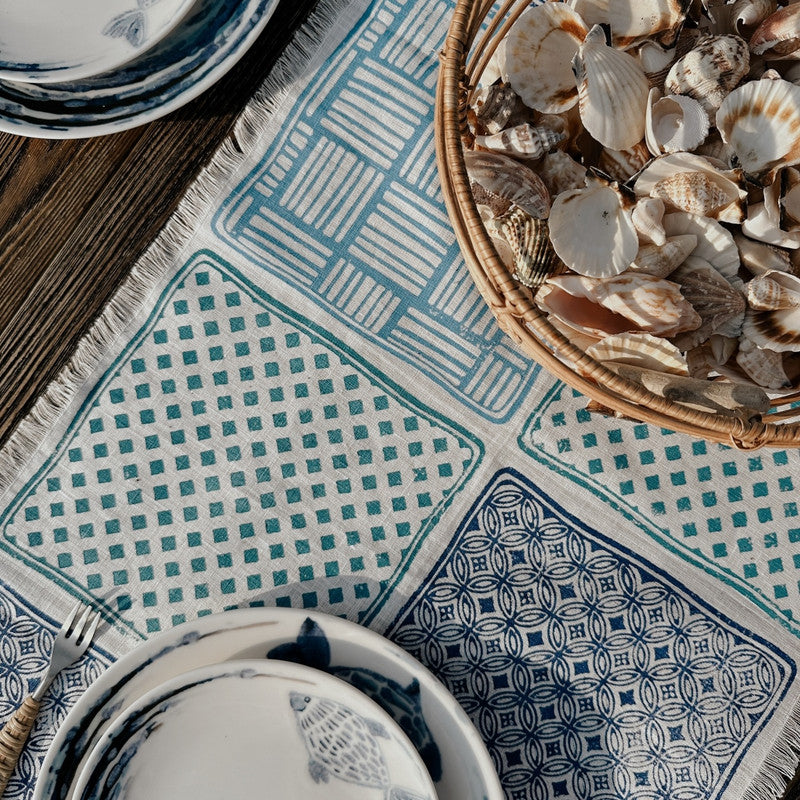 Aqua Blu Table Runner