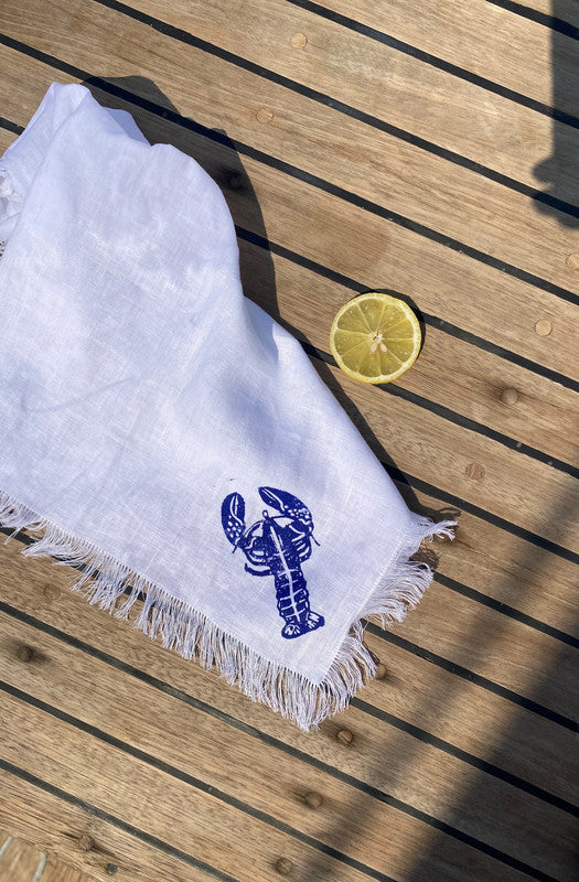 Set De 6 Servilletas Marin De Lino Exclusivo - Tesoros Del Mar