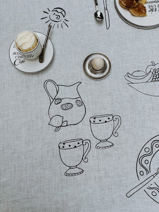Tablecloth Table Setting Brunch