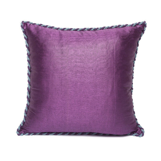 Kutnu Cushion Cover Aqua Purple - Mediterranean Garden Woven in Chromatic Poetry
