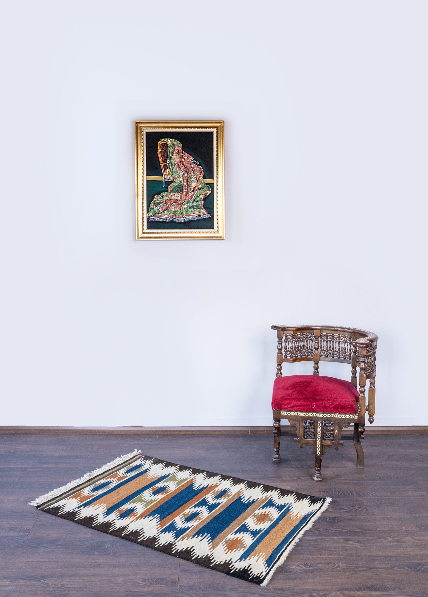 Melvin Hand- Woven Modern Kilim Artesanal Natural Wool & Goat Hair 81x118cm – Origen Sostenible
