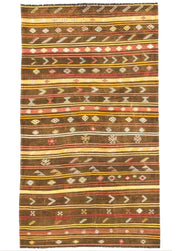 Kilim Cicim Marrón Grande - Presencia Monumental 232x408cm