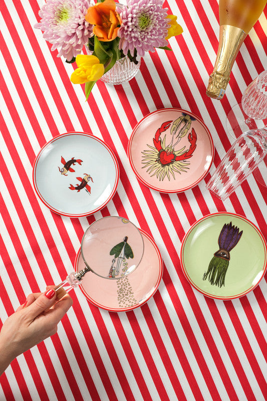 Set De 4 Platos Para Aperitivos De Porcelana Turca 21cm - I Believe in Good