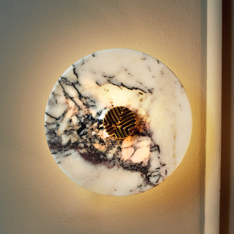 Aplique De Pared Art Déco en Mármol Y Latón Mediano – Edición Exclusiva