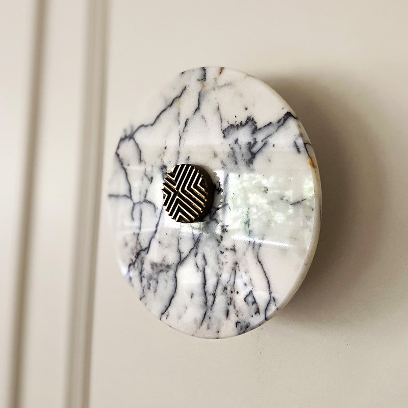 Aplique De Pared Art Déco en Mármol Y Latón Mediano – Edición Exclusiva