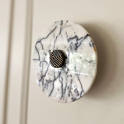 Aplique De Pared Art Déco en Mármol Y Latón Mediano – Edición Exclusiva