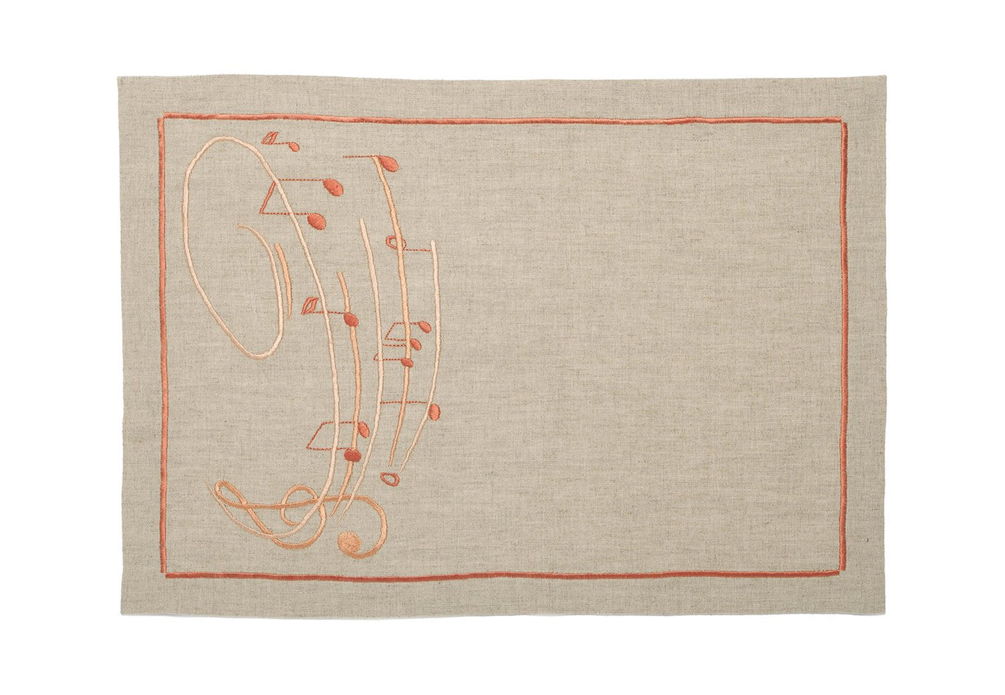 Mantel Individual "Melodía" Lino Natural - Poesía Textil