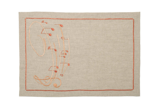 Mantel Individual "Melodía" Lino Natural - Poesía Textil