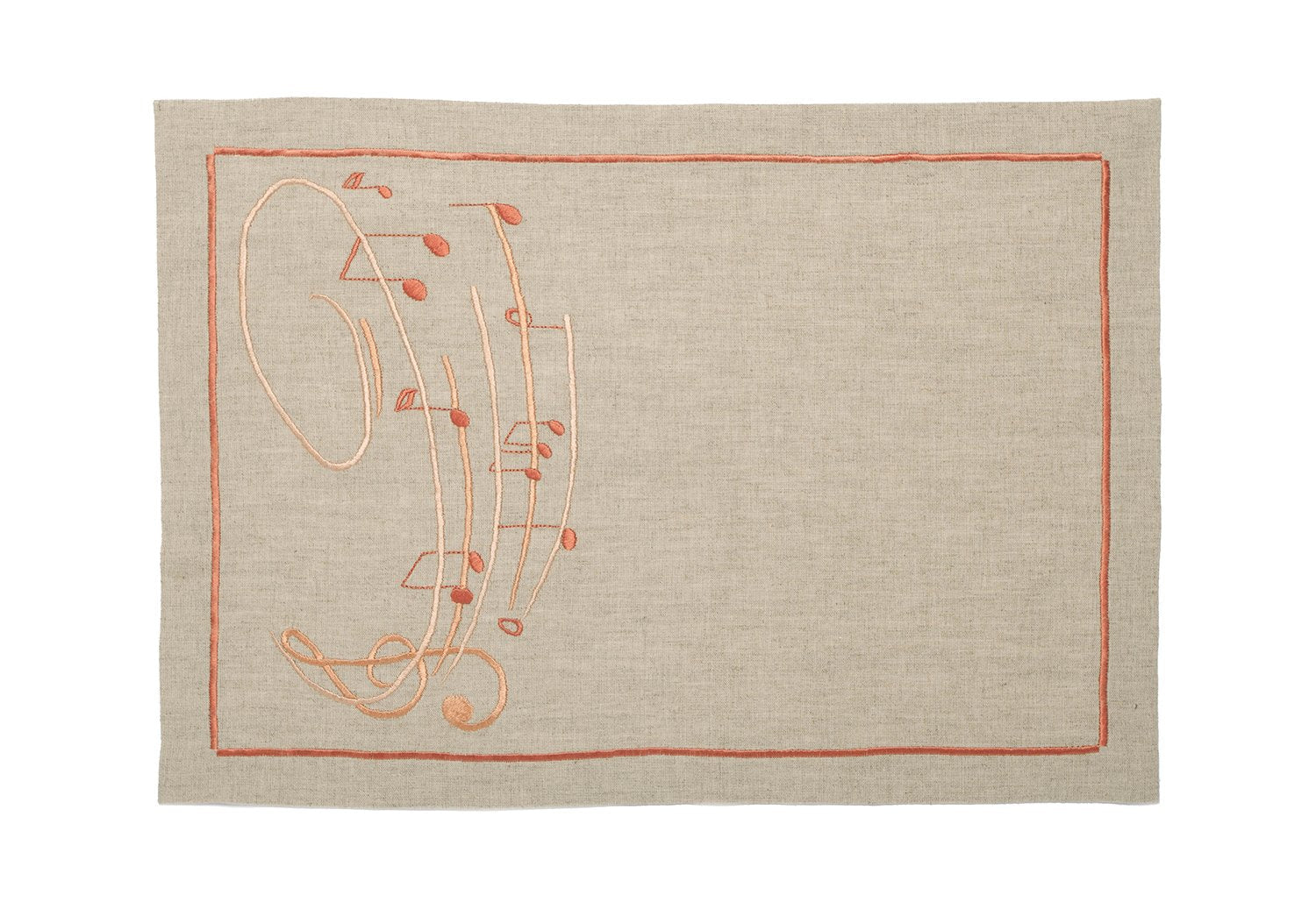 Mantel Individual "Melodía" Lino Natural - Poesía Textil