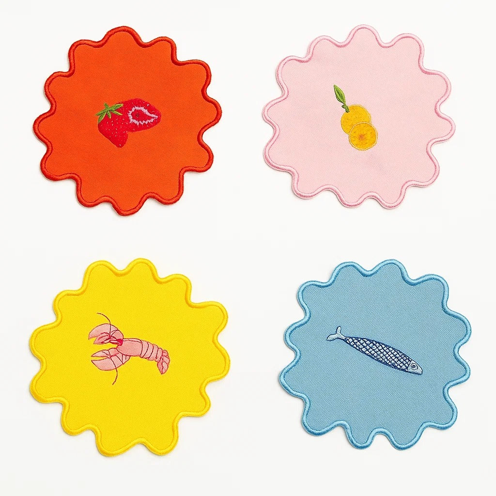 Bon Appétit Cocktail Napkins - Set of 4